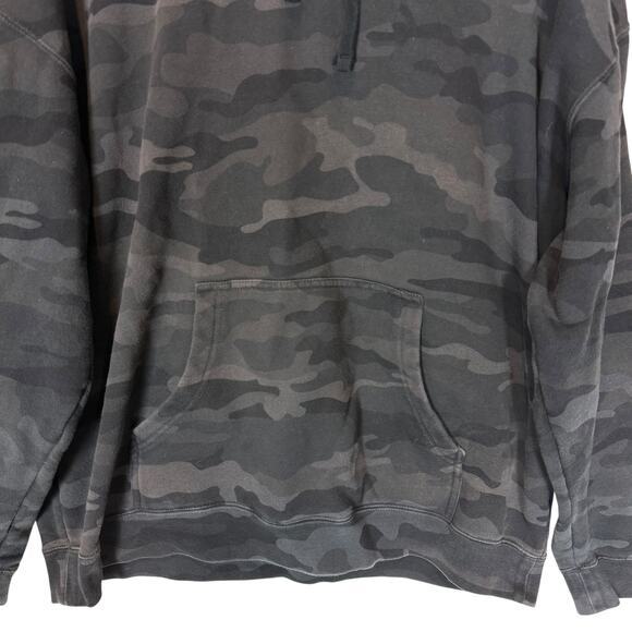 Enthuzst Hoodie Mens XL Gray Camouflage American Flag Logo Fleece Streetwear - Picture 4 of 11
